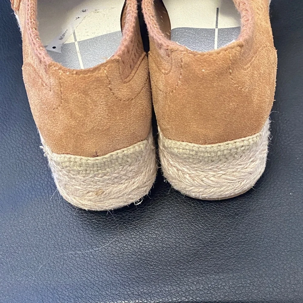Dolce Vita Brown Espadrille Loafers with Chain Detail